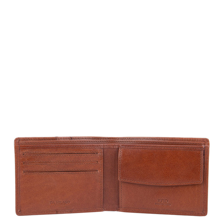 Plain Leather Mens Wallet - Cognac