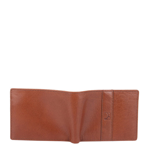 Plain Leather Mens Wallet - Cognac