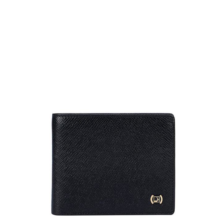 Black Franzy Bifold Wallet with Flap