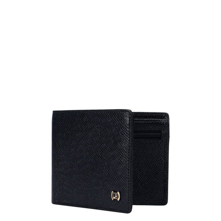 Black Franzy Bifold Wallet with Flap