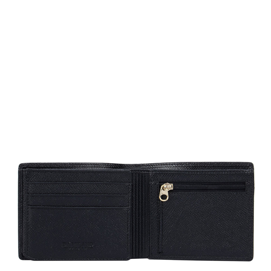 Black Franzy Bifold Wallet with Flap