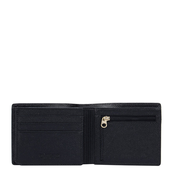 Black Franzy Bifold Wallet with Flap
