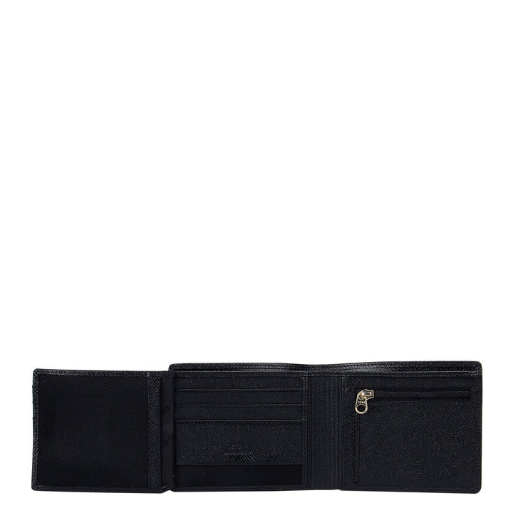 Black Franzy Bifold Wallet with Flap