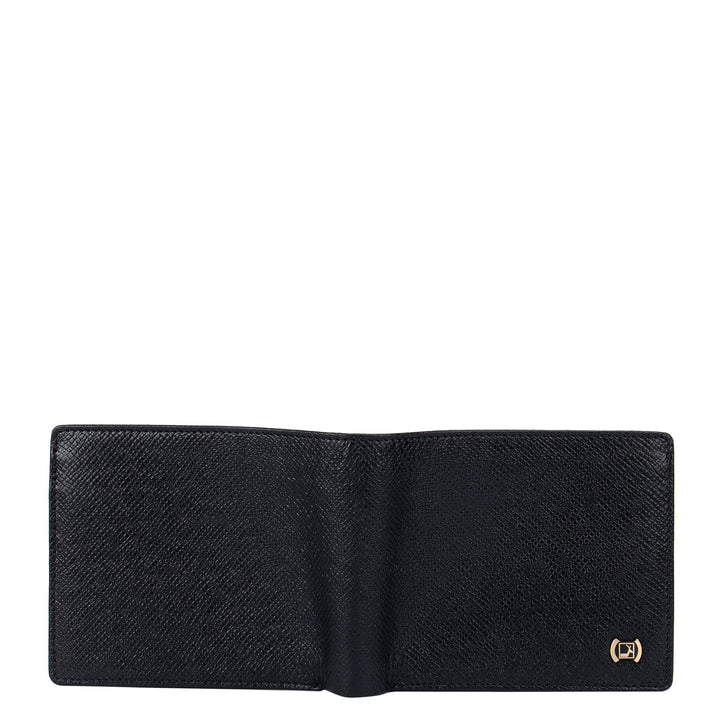 Black Franzy Bifold Wallet with Flap