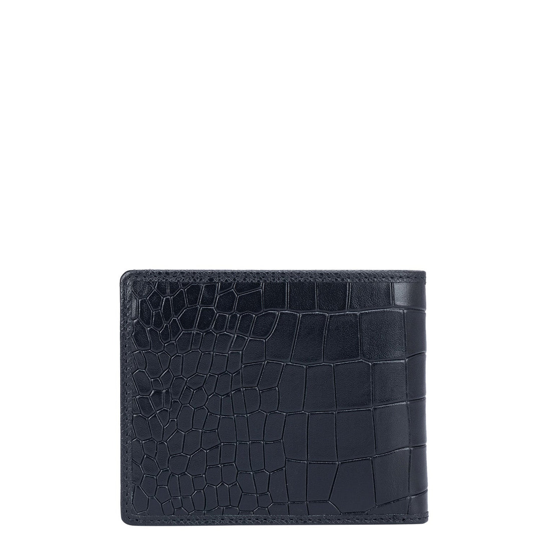 Black Croco Textured Mens Wallet