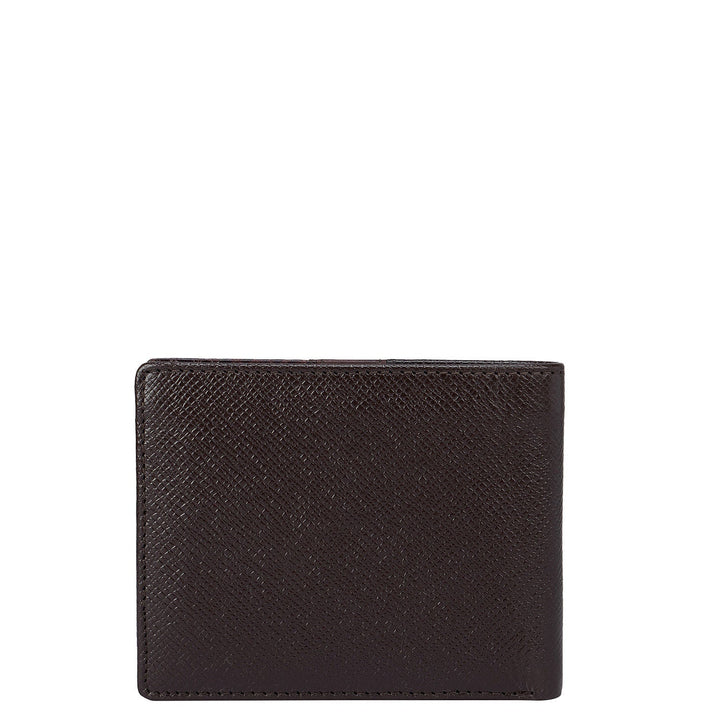 Brown Franzy and Croco Effect Bifold Wallet