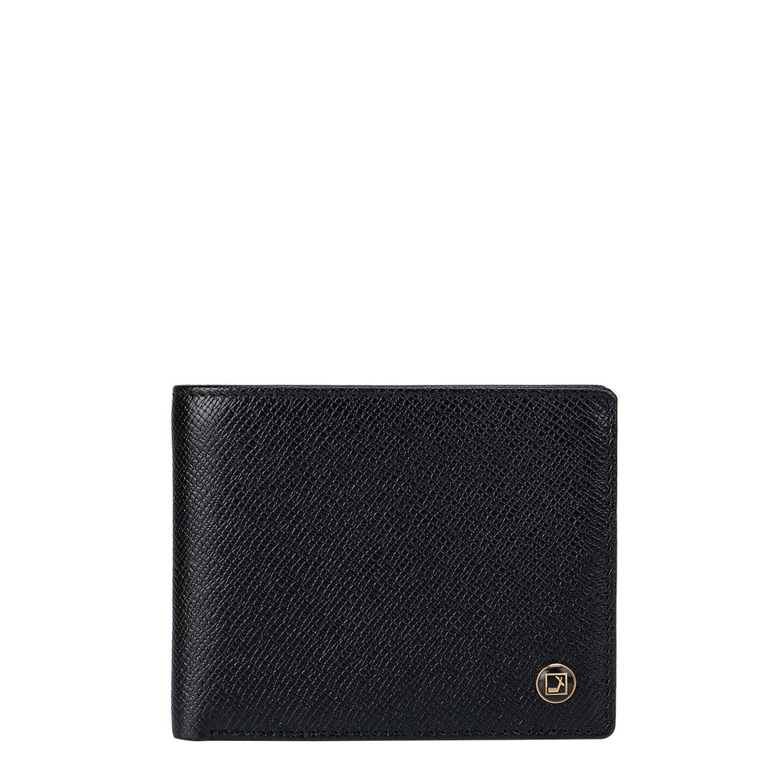 Black Franzy Bifold Wallet With Flap