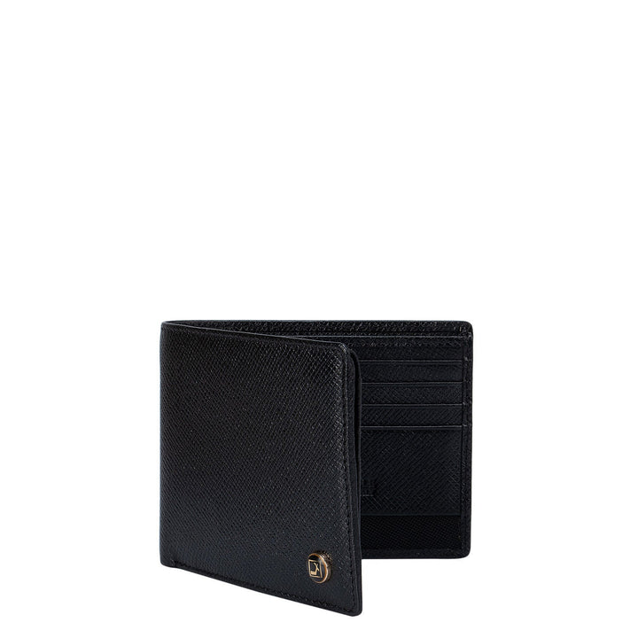 Black Franzy Bifold Wallet With Flap