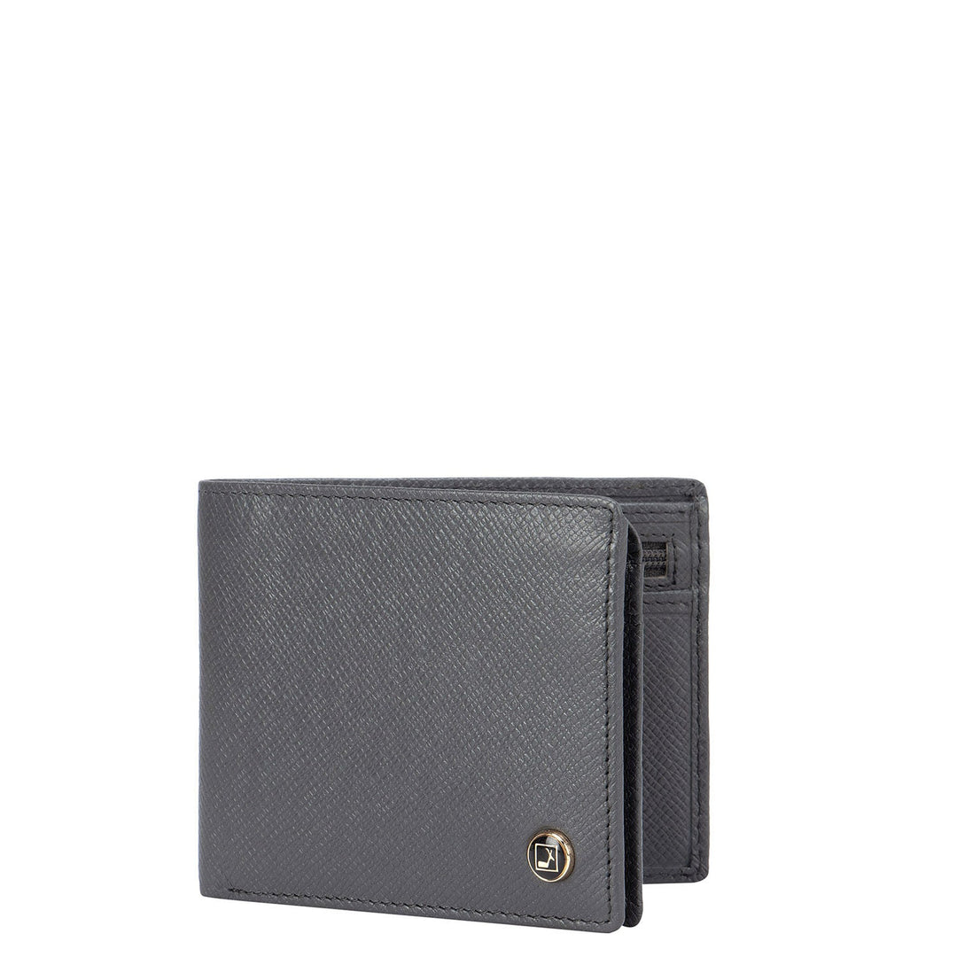 Grey Franzy Bifold Wallet With Flap