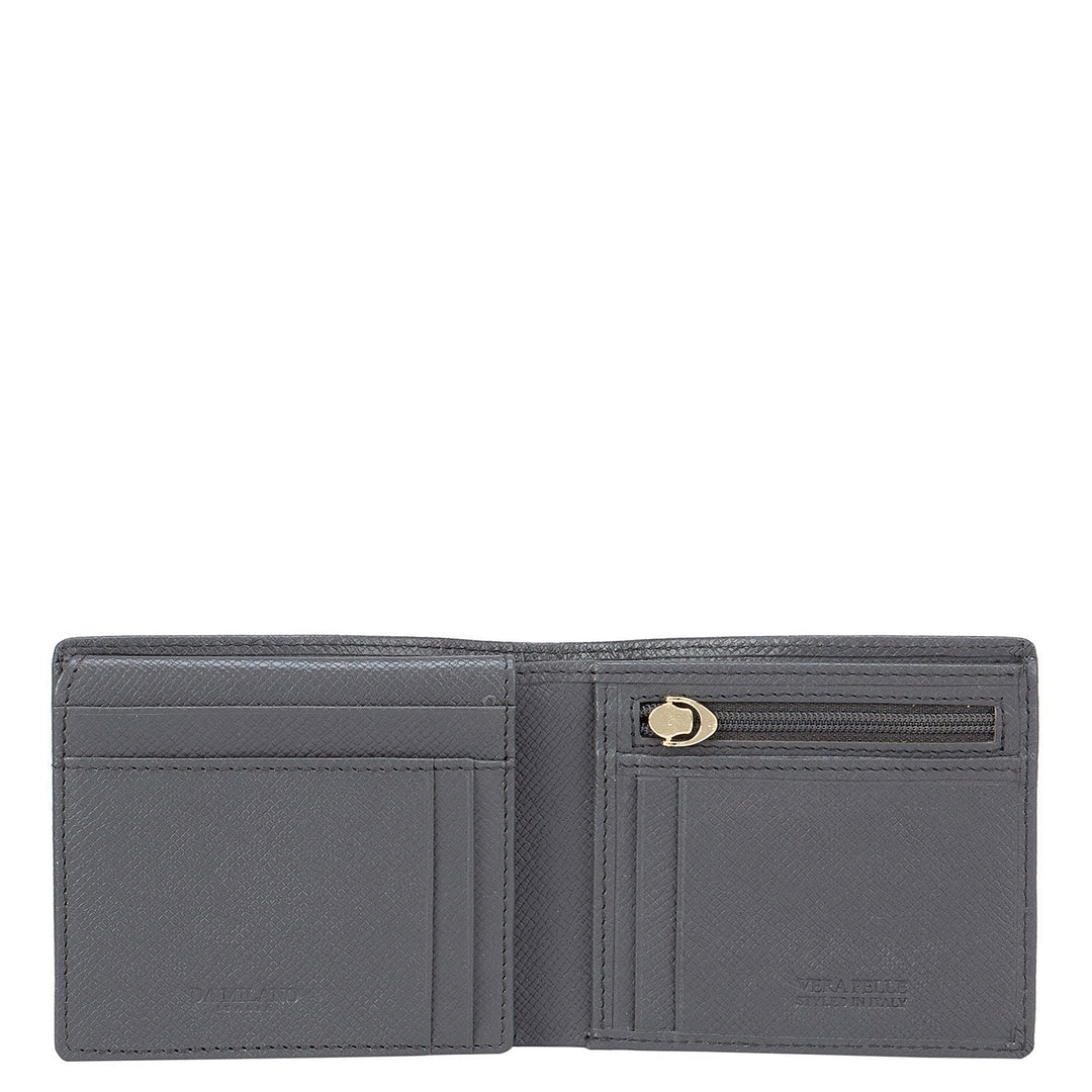 Grey Franzy Bifold Wallet With Flap