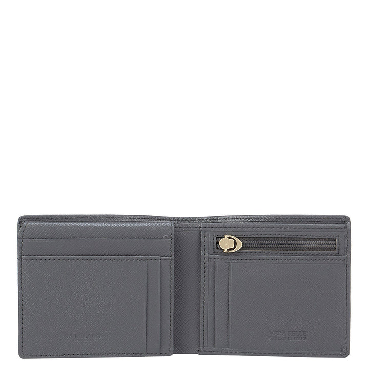 Grey Franzy Bifold Wallet With Flap