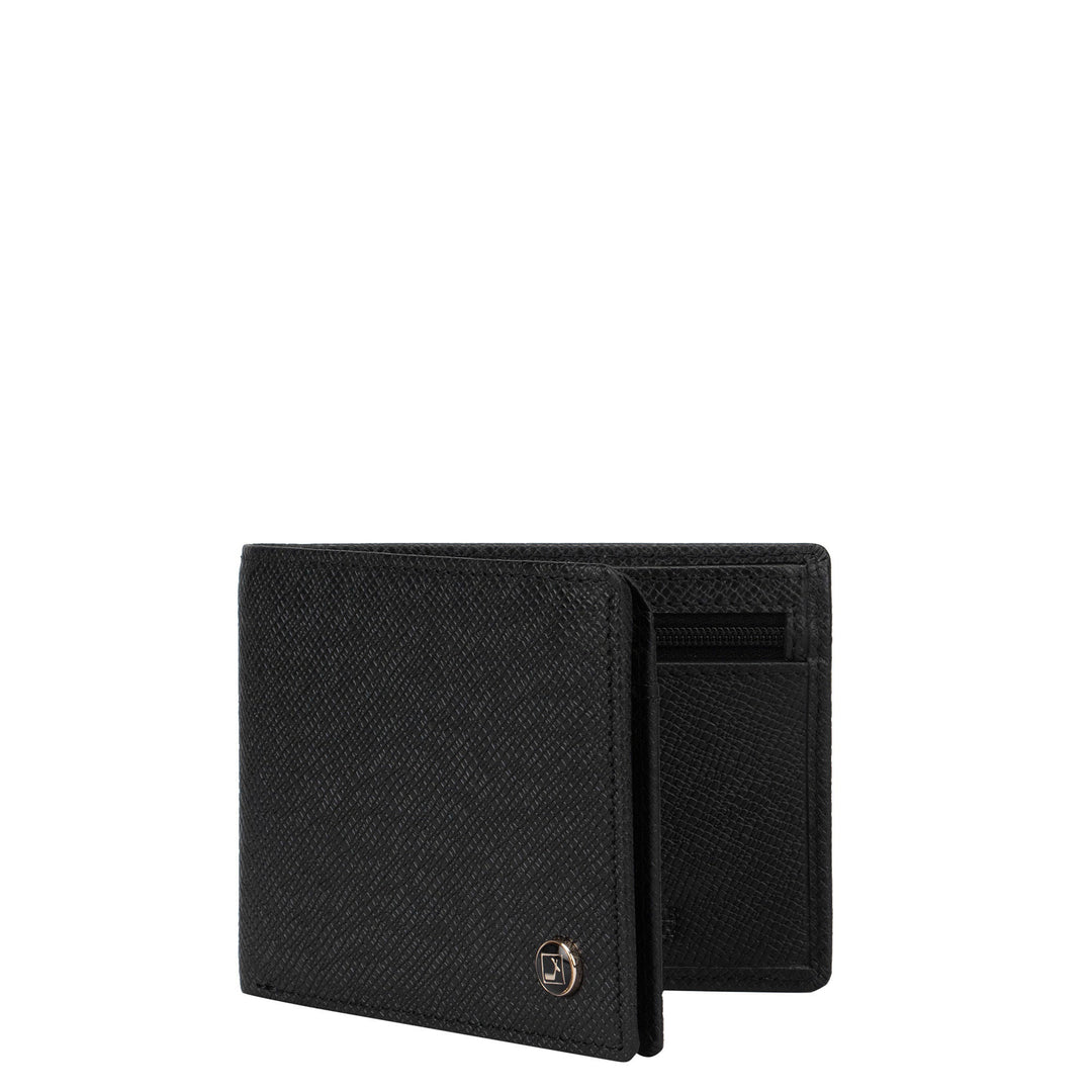 Franzy Leather Mens Wallet - Black