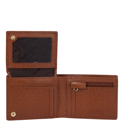 Brown Franzy Bifold Wallet With Flap