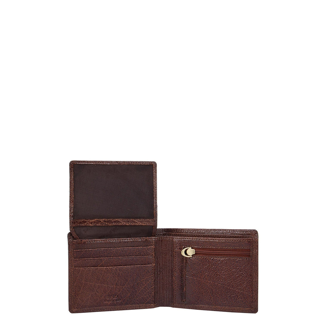 Cognac Elephant Pattern Bifold Men's Wallet