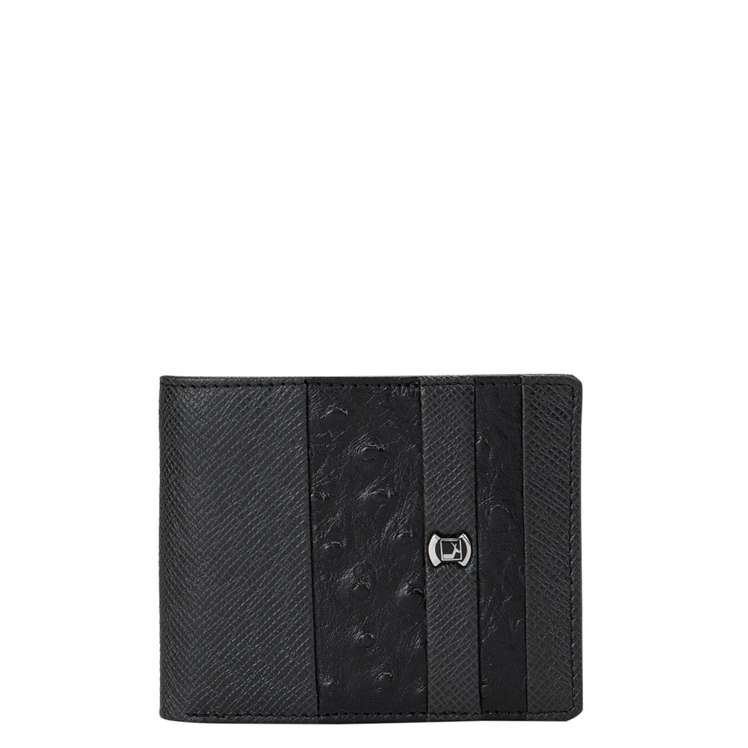 Black Franzy Men'S Bifold Wallet With Flap
