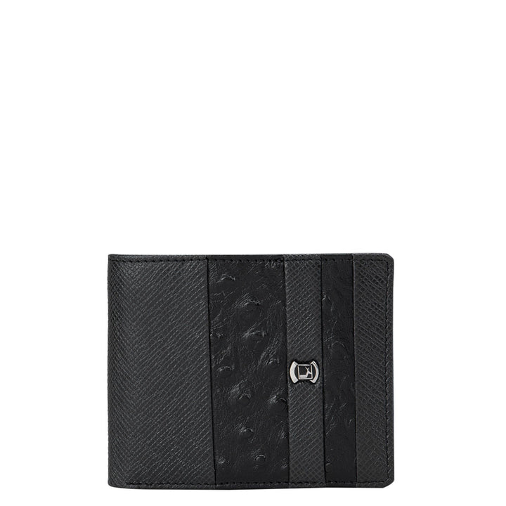 Black Franzy Men'S Bifold Wallet With Flap