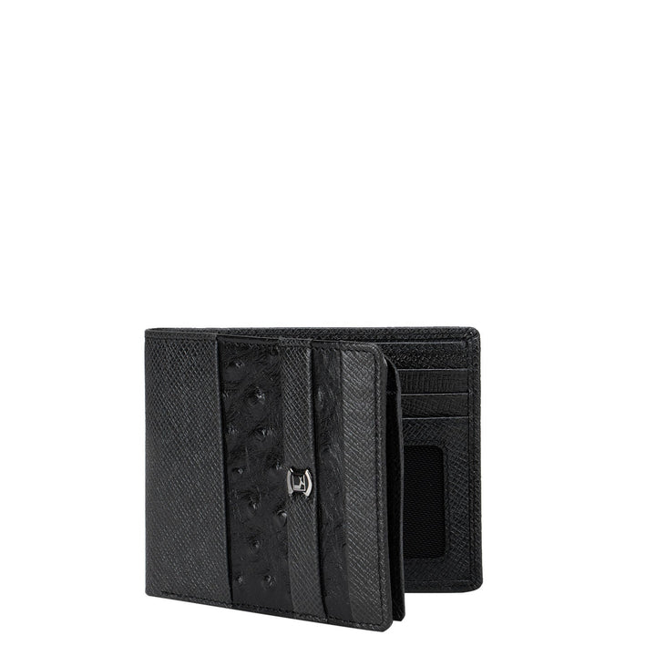 Black Franzy Men'S Bifold Wallet With Flap