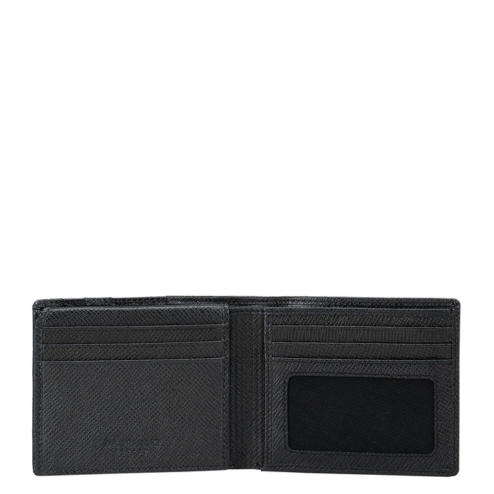 Black Franzy Men'S Bifold Wallet With Flap