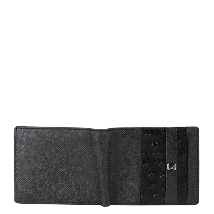 Black Franzy Men'S Bifold Wallet With Flap