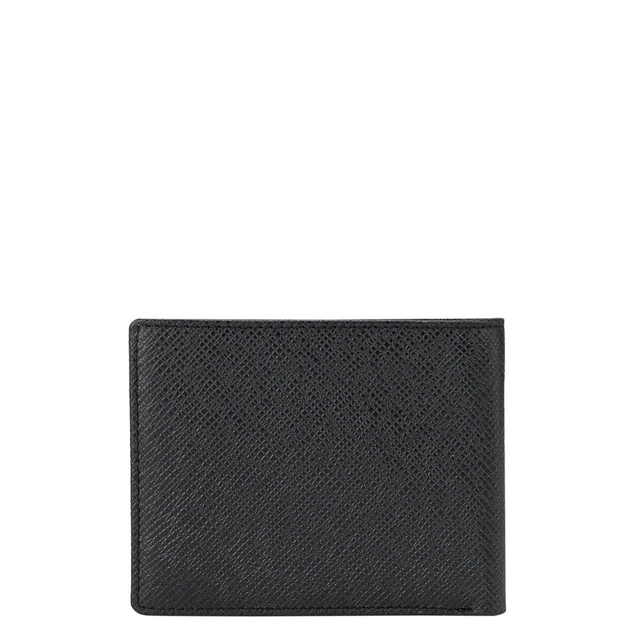 Black Franzy Men'S Bifold Wallet With Flap