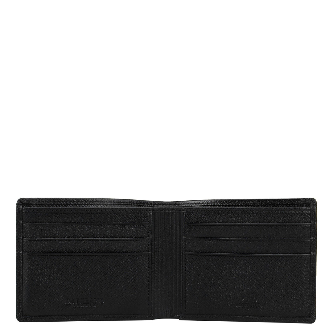 Black Croco Effect Bifold Wallet