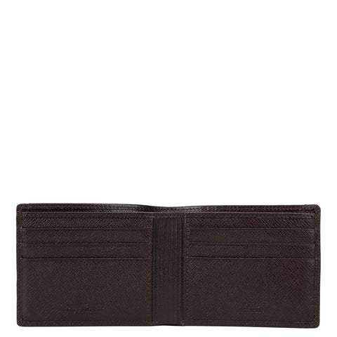 Brown Croco Effect Bifold Wallet