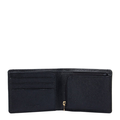 Black Croco Effect Bifold Wallet