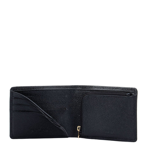 Black Croco Effect Bifold Wallet