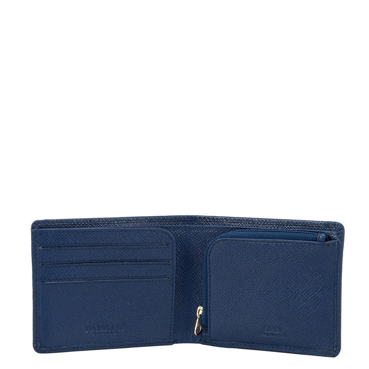 Blue Croco Effect Bifold Wallet