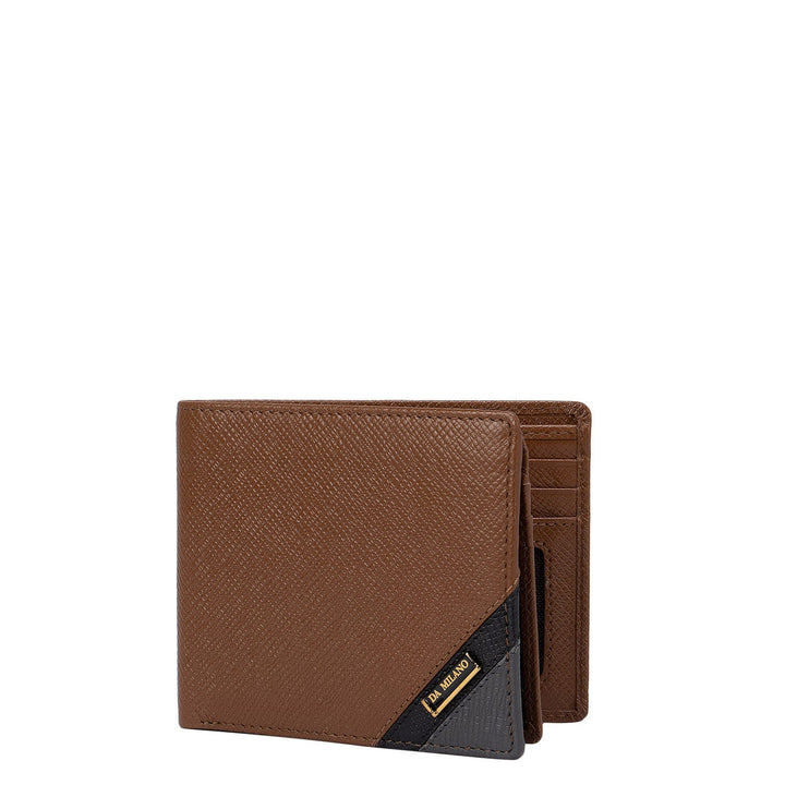 Franzy Leather Mens Wallet - Cognac & Grey