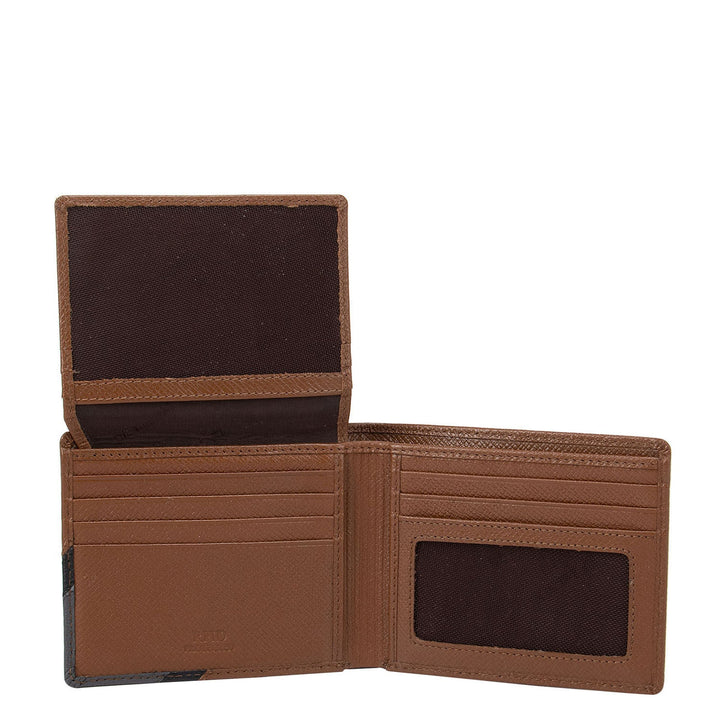 Franzy Leather Mens Wallet - Cognac & Grey