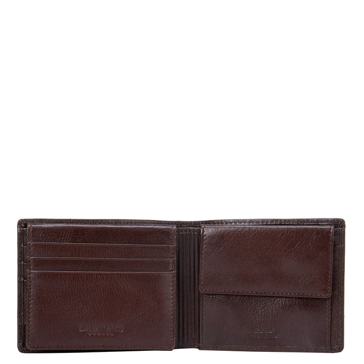 Brown Mat and Plain Men's Bifold Wallet