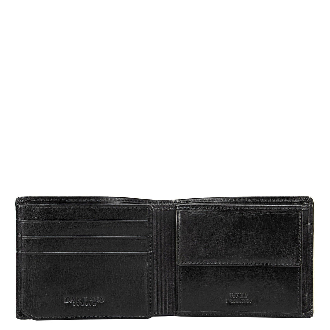 Black Mat & Plain Bifold Men's Wallet