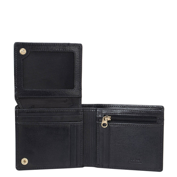 Black Mat and Plain Bifold Men's Wallet