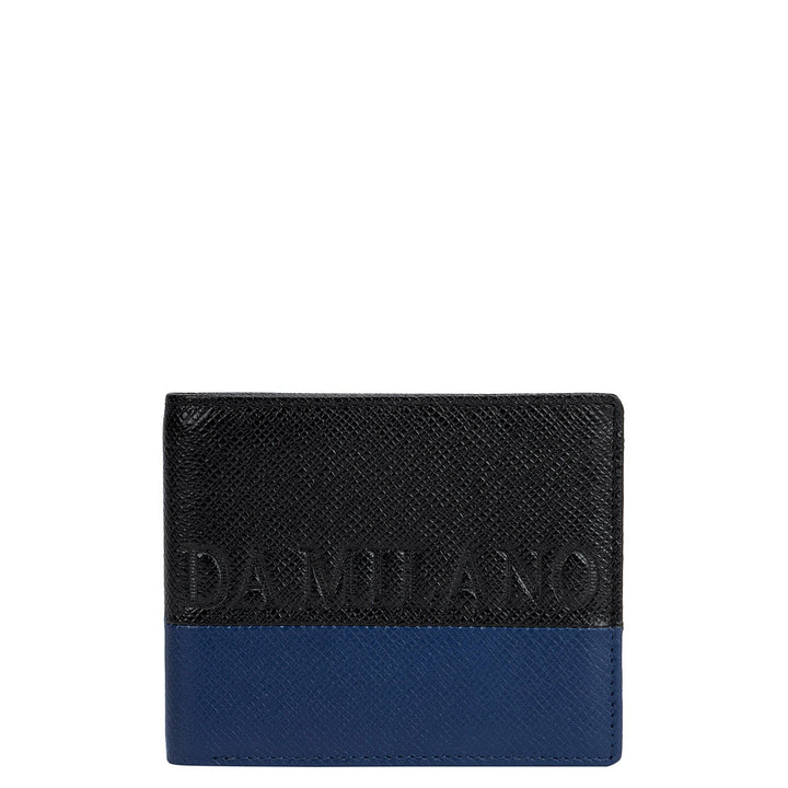 Franzy Leather Mens Wallet - Black & Patriot Blue