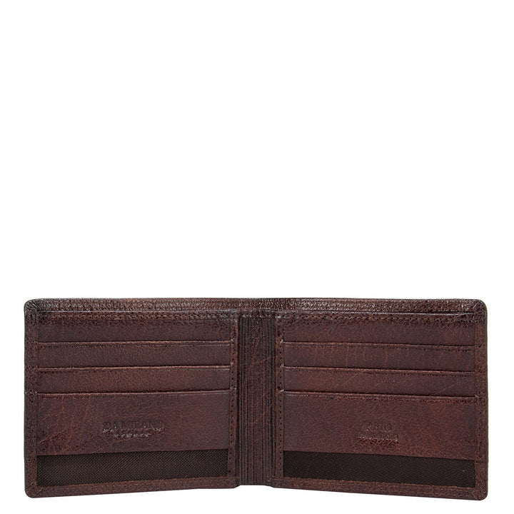 Cognac Elephant Pattern Bifold Men's Wallet