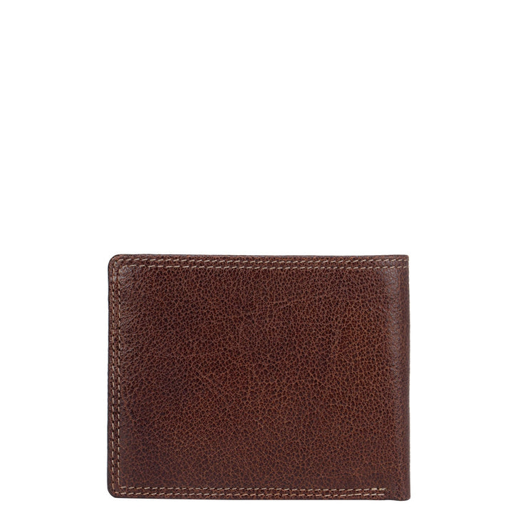 Cognac Elephant Pattern Bifold Men's Wallet