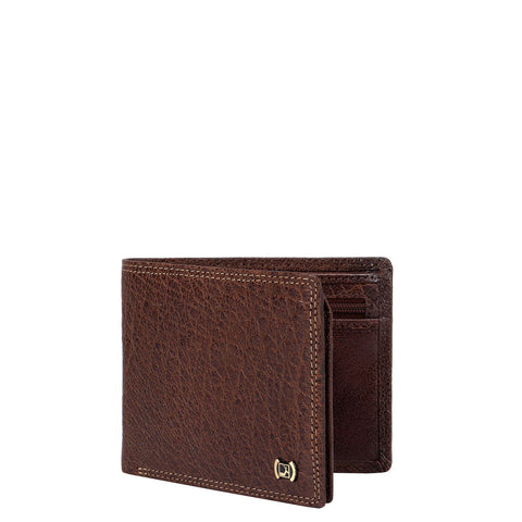 Cognac Elephant Pattern Bifold Men's Wallet