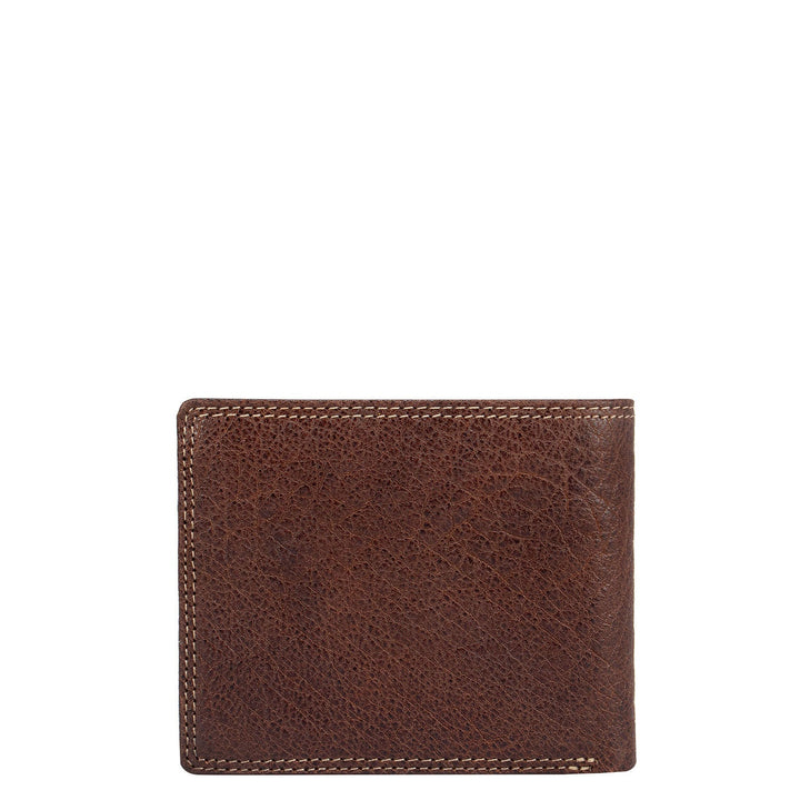 Cognac Elephant Pattern Bifold Men's Wallet