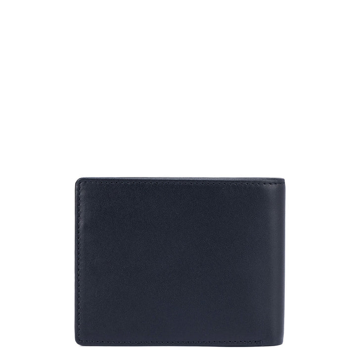 Plain Leather Mens Wallet - Black & White