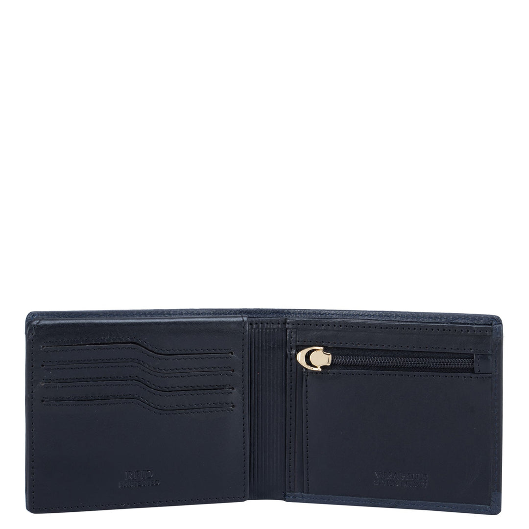 Plain Leather Mens Wallet - Black