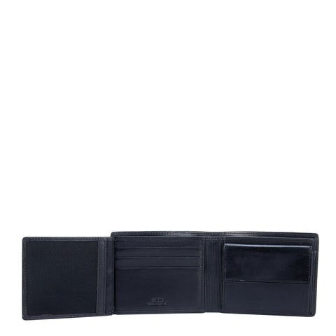 Plain Leather Mens Wallet - Black