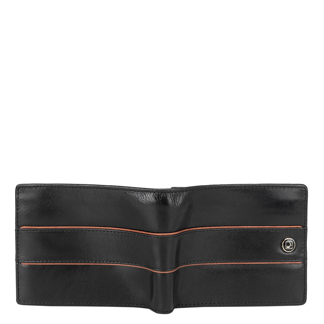 Plain Leather Mens Wallet - Black