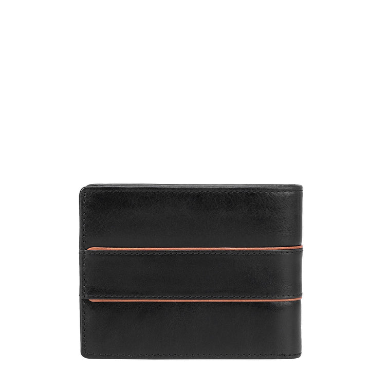 Plain Leather Mens Wallet - Black