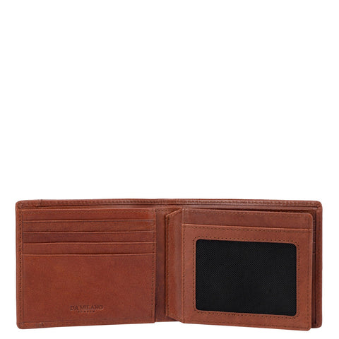 Plain Leather Mens Wallet - Cognac