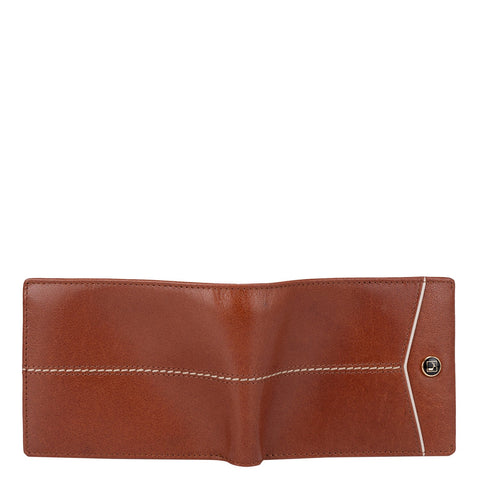 Plain Leather Mens Wallet - Cognac