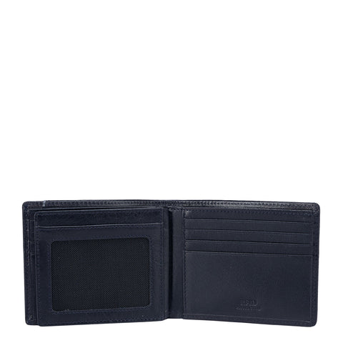 Plain Leather Mens Wallet - Blue