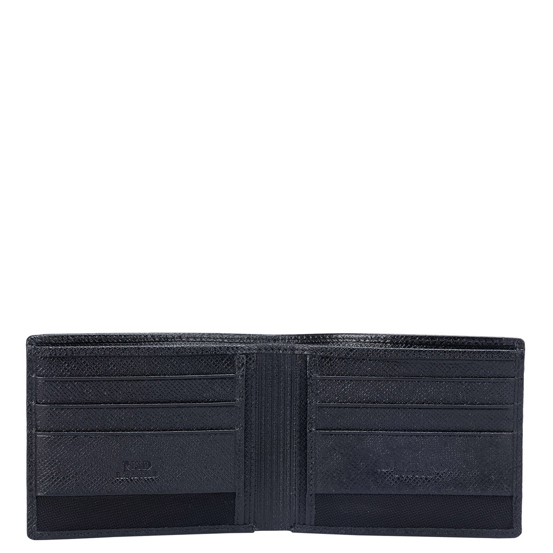 Croco Leather Mens Wallet - Black