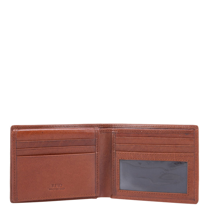 Cognac Plain Mens Wallet