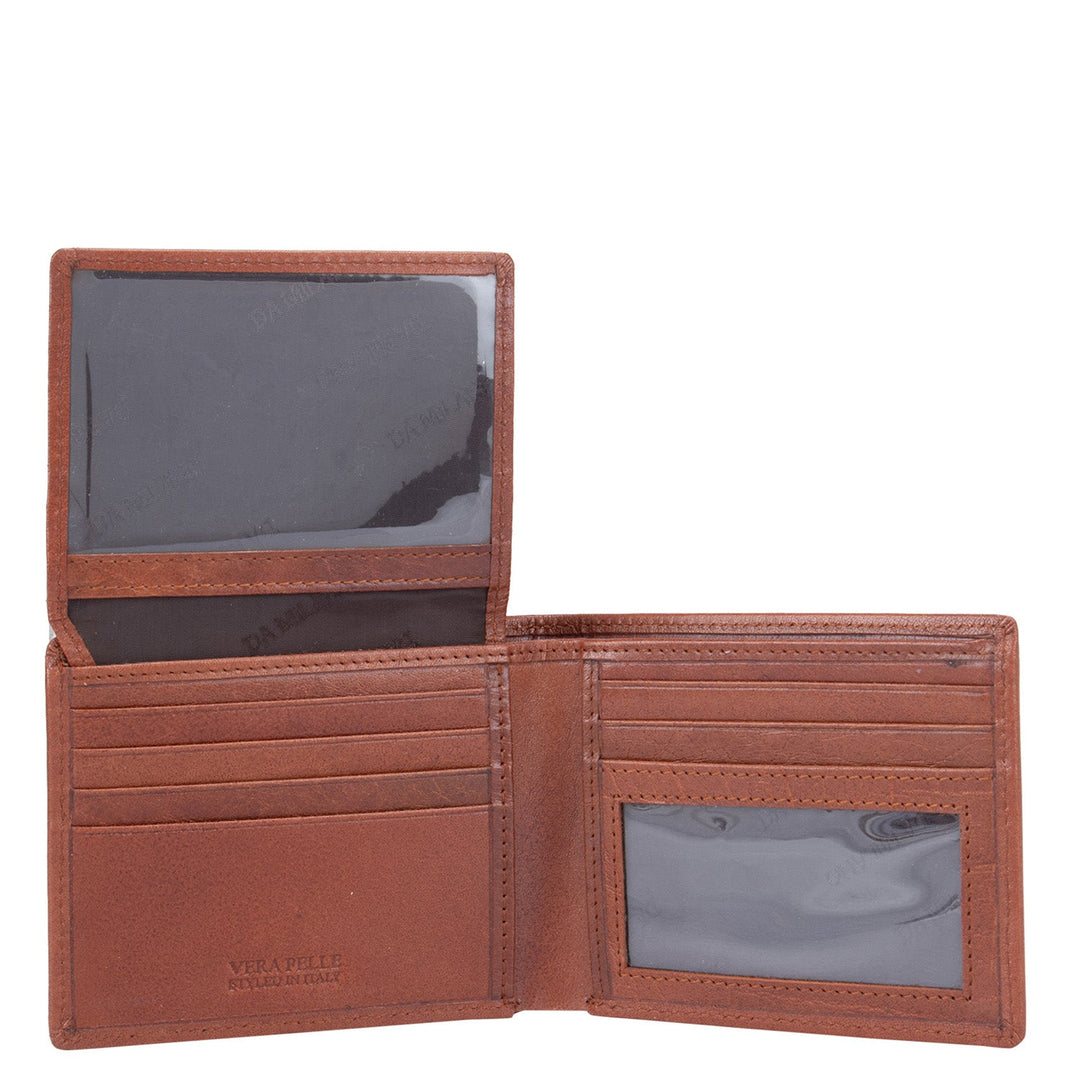 Cognac Plain Mens Wallet